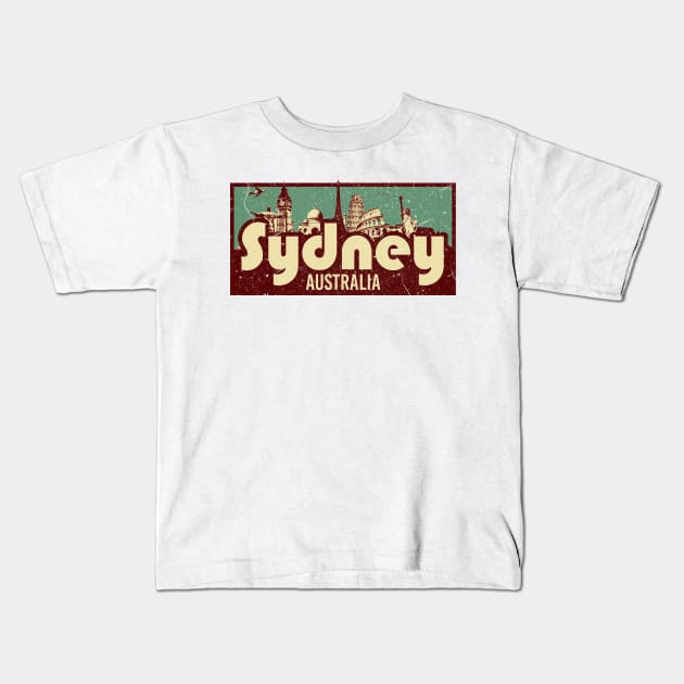 Sydney Australia trip Kids T-Shirt by SerenityByAlex